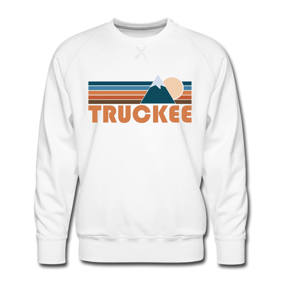 Premium Truckee, California Sweatshirt - Retro Mountain Premium Men's Truckee Sweatshirt - white