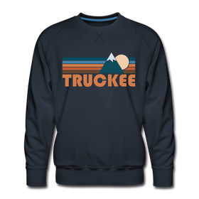 Premium Truckee, California Sweatshirt - Retro Mountain Premium Men's Truckee Sweatshirt - navy