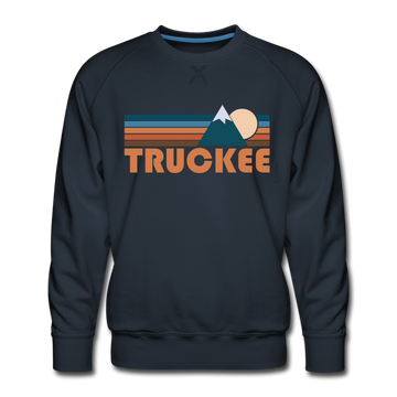 Premium Truckee, California Sweatshirt - Retro Mountain Premium Men's Truckee Sweatshirt - navy