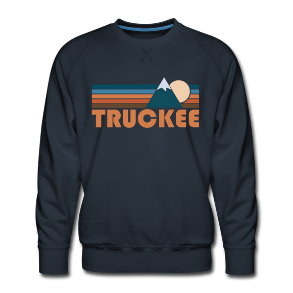 Premium Truckee, California Sweatshirt - Retro Mountain Premium Men's Truckee Sweatshirt - navy