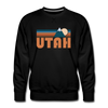 Premium Utah Sweatshirt - Retro Mountain Premium Men's Utah Sweatshirt