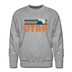 Premium Utah Sweatshirt - Retro Mountain Premium Men's Utah Sweatshirt - heather grey