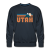 Premium Utah Sweatshirt - Retro Mountain Premium Men's Utah Sweatshirt