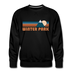 Premium Winter Park, Colorado Sweatshirt - Retro Mountain Premium Men's Winter Park Sweatshirt - black