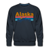 Premium Alaska Sweatshirt - Retro Mountain & Birds Premium Men's Alaska Sweatshirt - navy