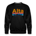 Premium Alta, Utah Sweatshirt - Retro Mountain & Birds Premium Men's Alta Sweatshirt - black