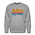 Premium Alta, Utah Sweatshirt - Retro Mountain & Birds Premium Men's Alta Sweatshirt - heather grey