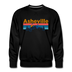 Premium Asheville, North Carolina Sweatshirt - Retro Mountain & Birds Premium Men's Asheville Sweatshirt - black