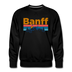 Premium Banff, Canada Sweatshirt - Retro Mountain & Birds Premium Men's Banff Sweatshirt - black
