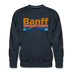 Premium Banff, Canada Sweatshirt - Retro Mountain & Birds Premium Men's Banff Sweatshirt - navy