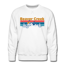 Premium Beaver Creek, Colorado Sweatshirt - Retro Mountain & Birds Premium Men's Beaver Creek Sweatshirt - white