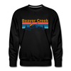 Premium Beaver Creek, Colorado Sweatshirt - Retro Mountain & Birds Premium Men's Beaver Creek Sweatshirt - black