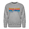 Premium Beaver Creek, Colorado Sweatshirt - Retro Mountain & Birds Premium Men's Beaver Creek Sweatshirt - heather grey