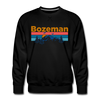 Premium Bozeman, Montana Sweatshirt - Retro Mountain & Birds Premium Men's Bozeman Sweatshirt - black