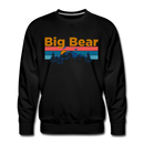 Premium Big Bear, California Sweatshirt - Retro Mountain & Birds Premium Men's Big Bear Sweatshirt - black