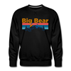 Premium Big Bear, California Sweatshirt - Retro Mountain & Birds Premium Men's Big Bear Sweatshirt - black