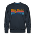 Premium Big Bear, California Sweatshirt - Retro Mountain & Birds Premium Men's Big Bear Sweatshirt - navy