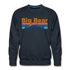 Premium Big Bear, California Sweatshirt - Retro Mountain & Birds Premium Men's Big Bear Sweatshirt