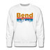 Premium Bend, Oregon Sweatshirt - Retro Mountain & Birds Premium Men's Bend Sweatshirt - white
