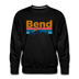 Premium Bend, Oregon Sweatshirt - Retro Mountain & Birds Premium Men's Bend Sweatshirt - black