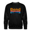 Premium Bend, Oregon Sweatshirt - Retro Mountain & Birds Premium Men's Bend Sweatshirt
