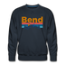 Premium Bend, Oregon Sweatshirt - Retro Mountain & Birds Premium Men's Bend Sweatshirt - navy