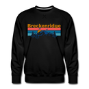 Premium Breckenridge, Colorado Sweatshirt - Retro Mountain & Birds Premium Men's Breckenridge Sweatshirt - black