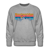 Premium Breckenridge, Colorado Sweatshirt - Retro Mountain & Birds Premium Men's Breckenridge Sweatshirt - heather grey
