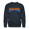 Premium Breckenridge, Colorado Sweatshirt - Retro Mountain & Birds Premium Men's Breckenridge Sweatshirt - navy