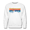 Premium Chattanooga, Tennessee Sweatshirt - Retro Mountain & Birds Premium Men's Chattanooga Sweatshirt - white
