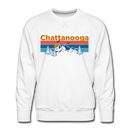 Premium Chattanooga, Tennessee Sweatshirt - Retro Mountain & Birds Premium Men's Chattanooga Sweatshirt - white