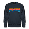 Premium Chattanooga, Tennessee Sweatshirt - Retro Mountain & Birds Premium Men's Chattanooga Sweatshirt - navy
