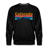 Premium Colorado Sweatshirt - Retro Mountain & Birds Premium Men's Colorado Sweatshirt - black