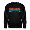 Premium Crested Butte Sweatshirt - Retro Mountain & Birds Premium Men's Crested Butte Sweatshirt - black