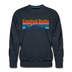 Premium Crested Butte Sweatshirt - Retro Mountain & Birds Premium Men's Crested Butte Sweatshirt - navy