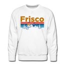 Premium Frisco, Colorado Sweatshirt - Retro Mountain & Birds Premium Men's Frisco Sweatshirt - white