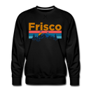 Premium Frisco, Colorado Sweatshirt - Retro Mountain & Birds Premium Men's Frisco Sweatshirt - black