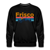 Premium Frisco, Colorado Sweatshirt - Retro Mountain & Birds Premium Men's Frisco Sweatshirt - black