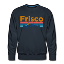 Premium Frisco, Colorado Sweatshirt - Retro Mountain & Birds Premium Men's Frisco Sweatshirt - navy