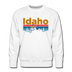 Premium Idaho Sweatshirt - Retro Mountain & Birds Premium Men's Idaho Sweatshirt - white