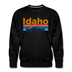 Premium Idaho Sweatshirt - Retro Mountain & Birds Premium Men's Idaho Sweatshirt - black
