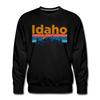 Premium Idaho Sweatshirt - Retro Mountain & Birds Premium Men's Idaho Sweatshirt