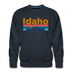 Premium Idaho Sweatshirt - Retro Mountain & Birds Premium Men's Idaho Sweatshirt - navy