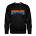 Premium Jackson Hole, Wyoming Sweatshirt - Retro Mountain & Birds Premium Men's Jackson Hole Sweatshirt - black