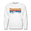 Premium Mammoth, California Sweatshirt - Retro Mountain & Birds Premium Men's Mammoth Sweatshirt - white