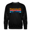 Premium Mammoth, California Sweatshirt - Retro Mountain & Birds Premium Men's Mammoth Sweatshirt - black