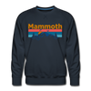 Premium Mammoth, California Sweatshirt - Retro Mountain & Birds Premium Men's Mammoth Sweatshirt - navy