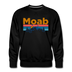 Premium Moab, Utah Sweatshirt - Retro Mountain & Birds Premium Men's Moab Sweatshirt - black