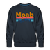 Premium Moab, Utah Sweatshirt - Retro Mountain & Birds Premium Men's Moab Sweatshirt - navy
