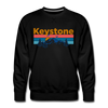 Premium Keystone, Colorado Sweatshirt - Retro Mountain & Birds Premium Men's Keystone Sweatshirt - black